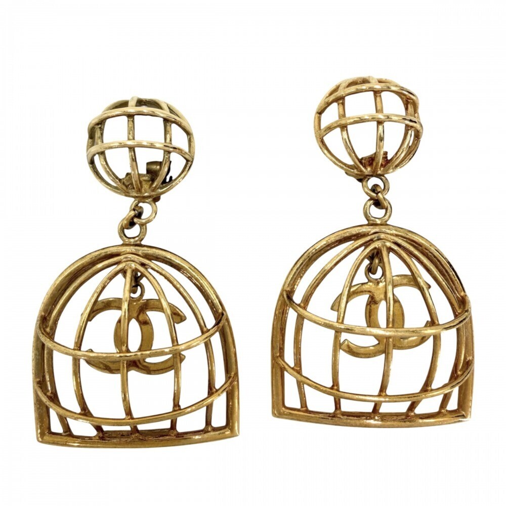 Chanel Earrings for Women, Birdcage Design, Coco Mark, Vintage, CHANEL GP 2 9...